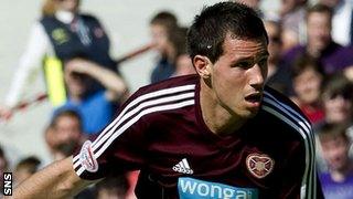 Ryan McGowan in action for Hearts