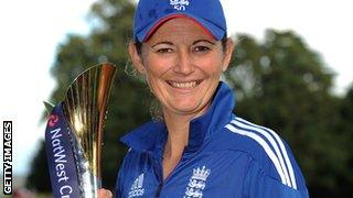 England captain Charlotte Edwards with the Twenty20 series trophy