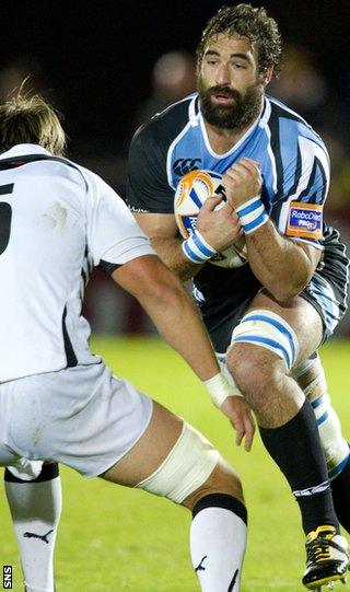 Josh Strauss struggled to make an impact on his debut for Glasgow