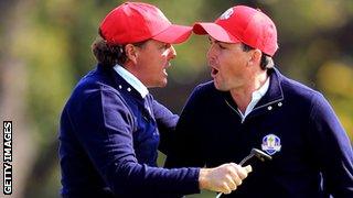 Phil Mickelson and Keegan Bradley