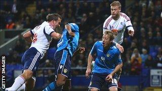 Kevin Davies scores for Bolton Wanderers against Leeds United on Tuesday