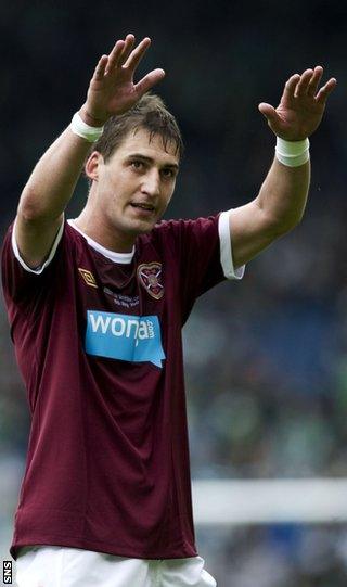 Skacel ended his second spell at Tynecastle in the summer