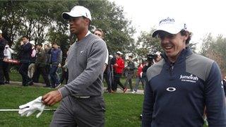 Tiger Woods and Rory McIlroy