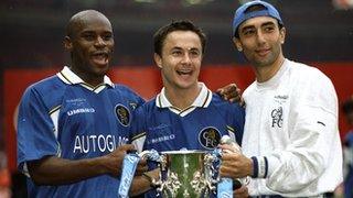 Frank Sinclair, Dennis Wise and Roberto Di Matteo