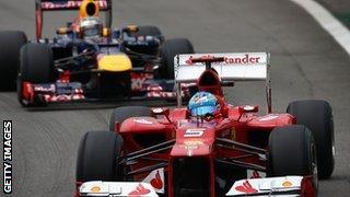 Sebastian Vettel and Fernando Alonso