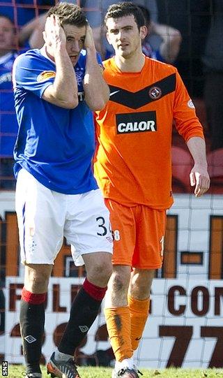 Dundee United against Rangers at Tannadice