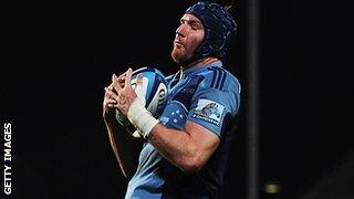 Ali Williams playing for the Blues