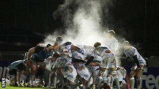 Glasgow Warriors and Castres players