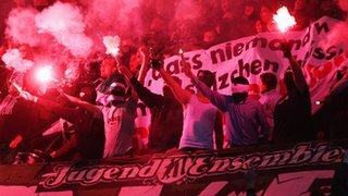 Crowd trouble at German league game