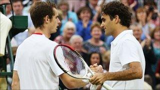 Andy Murray and Roger Federer