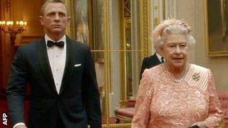 James Bond meets the Queen