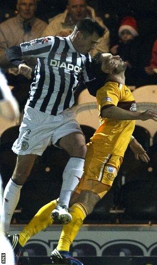 Thompson rises above Tom Hateley to head his second goal of the game