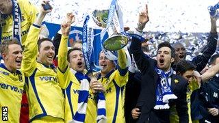 Kilmarnock celebrate League Cup success in March