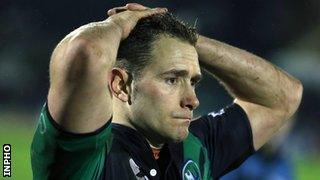 Dan Parks shows his dejection after Connacht's defeat