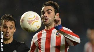 Atletico Madrid striker Adrian Lopez