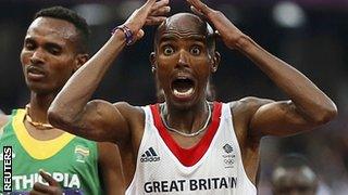 Mo Farah (right)