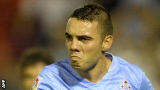 Aspas has scored eight goals in 18 La Liga appearances this season