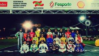 The line-up for Felipe Massa's go-kart competition in Brazil