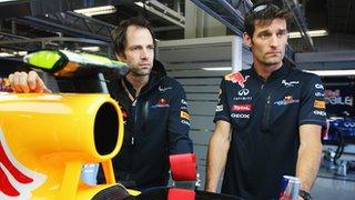 Ciaron Pilbeam with Mark Webber