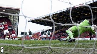 Ben Williams saves a Niall McGinn penalty