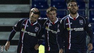 Ross County players celebrating