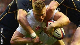 Chris Ashton scores for England