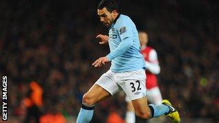 Manchester City striker Carlos Tevez