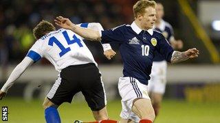 Chris Burke made a good impression during the first half at Pittodrie