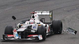 Kamui Kobayashi at the Brazilian GP 2012