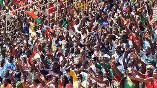 Losing finalists Burkina Faso received a heroes' welcome themselves on Monday