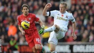 Swansea City's Garry Monk in action