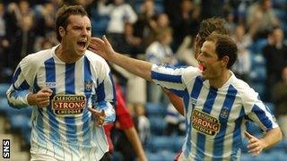 Kris Boyd and Allan Johnston playing for Kilmarnock