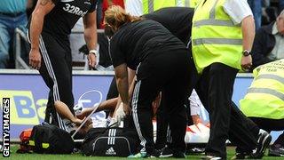 Defender Taylor was injured in a collision with Sunderland's Craig Gardner