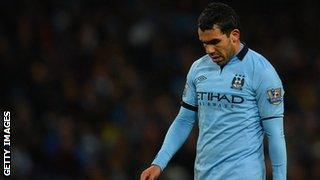 Manchester City striker Carlos Tevez