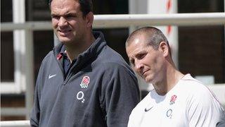 Martin Johnson (left) and Stuart Lancaster