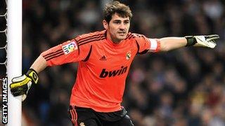 Real Madrid goalkeeper Iker Casillas