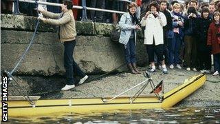 The Cambridge boat came off worse in a collision with a barge in 1984