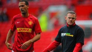 Rio Ferdinand and Wayne Rooney