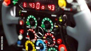 Lewis Hamilton's steering wheel