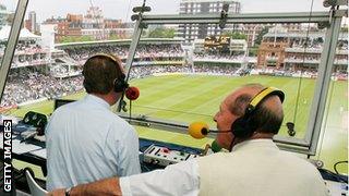 Jonathan Agnew and Geoffrey Boycott on commentary duty