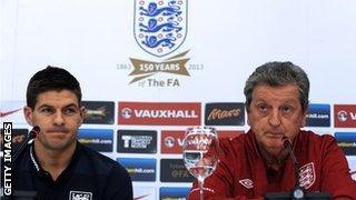 Steven Gerrard and Roy Hodgson