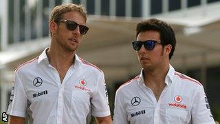 Jenson Button and Sergio Perez