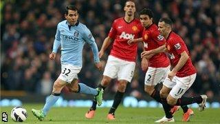 Carlos Tevez led Manchester City's attack on his own