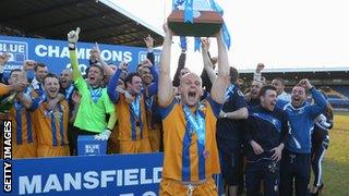 Mansfield celebrate promotion