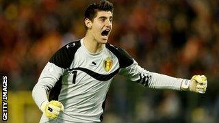 Chelsea goalkeeper Thibaut Courtois