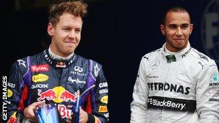 Sebastian Vettel and Lewis Hamilton