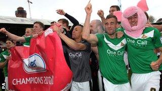 Doncaster celebrate promotion