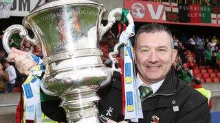 Eddie Patterson guided Glentoran to victory over his old club Cliftonville