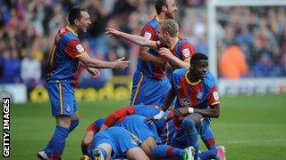 Crystal Palace players celebrate