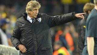 Malaga coach Manuel Pellegrini